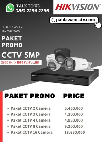 Paket Pasang CCTV Hikvison 5MP Surabaya
