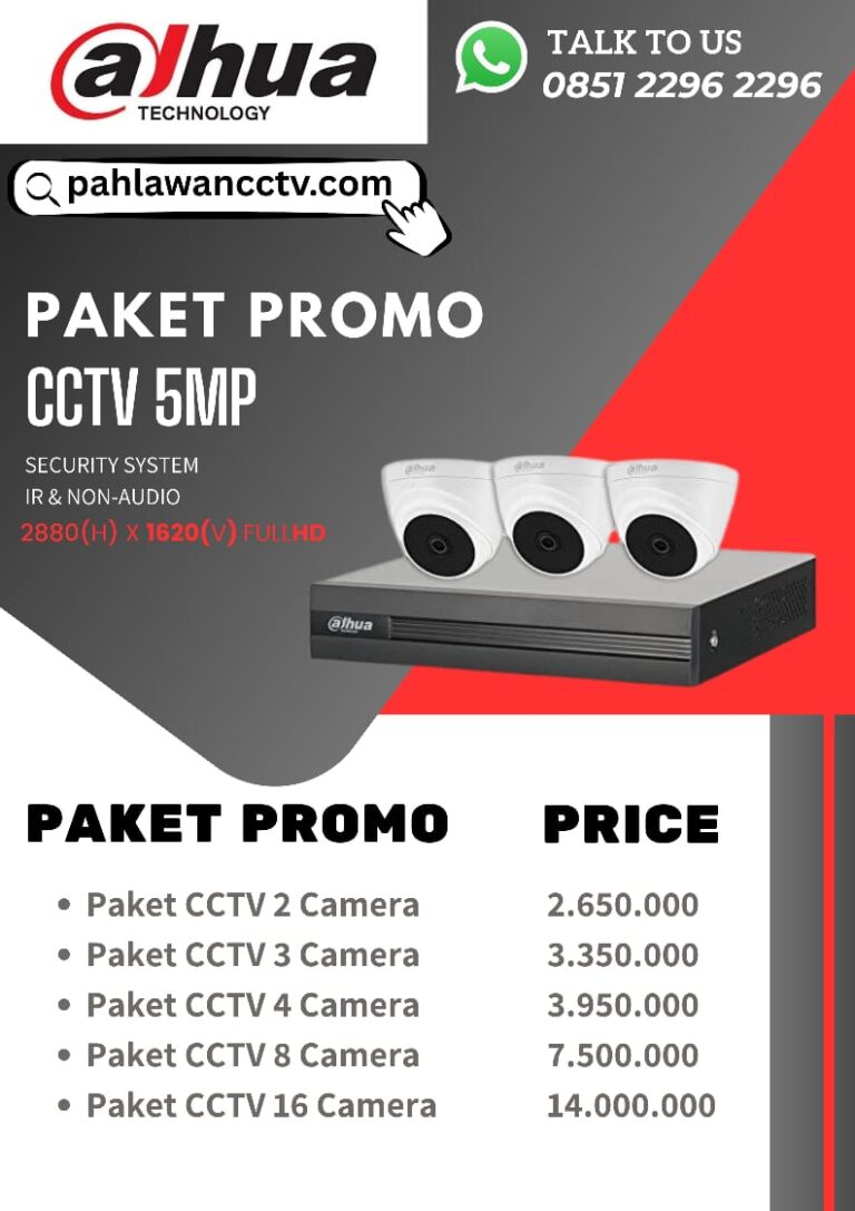 Distributor CCTV Surabaya Paket Dahua 5MP