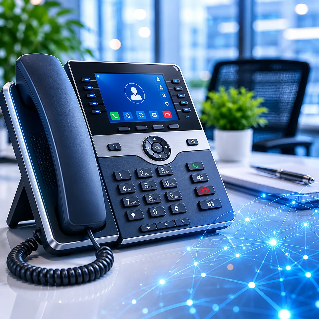 IP Phone PABX modern untuk sistem komunikasi kantor profesional di Surabaya